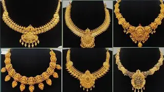 Letest gold necklace set design beautiful gold lightweight wedding necklace set design❤️💯...