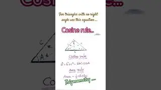 #cosinerule #trignometry #trignometryformula #mathsformula #basicformulas #intermaths #interformulas