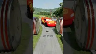 Long City Buses & School Bus vs Hydraulic Crush - BeamNG.drive #shorts #beamngdrive #bus