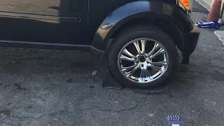 2008 Dodge Nitro vandalized car gets new wheels