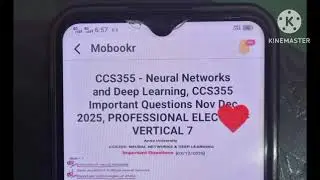 Ccs355 neural networks & deep learning | important Questions | UPDATED IN APP | Anna University new