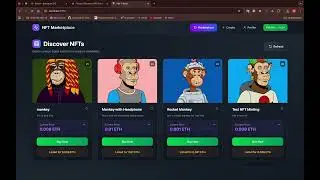 NFT Minting DApp (Solidity + React + IPFS) - NFT Marketplace Buy/Sell/Auction