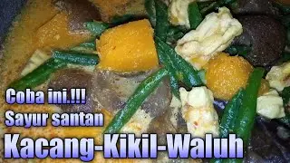 Masak lodeh kacang panjang labu kuning | Resep sayur lodeh enak | tri pujis