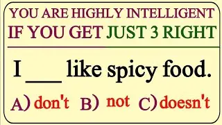 YOU ARE HIGHLY INTELLIGENT IF YOU GET JUST 3 RIGHT! | E FOR ENGLISH GRAMMAR |#advancedgrammar #quiz 