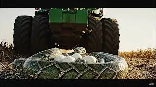 Wow Grant Anaconda Snake vs Harvest in Golden Rice Field # Kubota # Kubota tractor #harvester