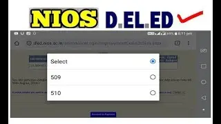 Nios Dled 509/510 latest change 3rd and 4th Exam Fees Payment Method step by step by T-Watch