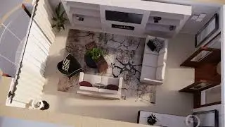 Modern luxury lounge & dining room design. Rendered video walk-through of the 3D model