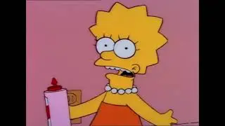 Bart and Lisa fight over glue