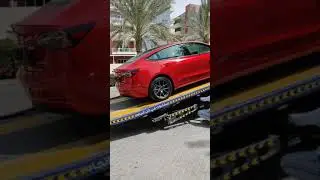 Red Model 3 2021 aero caps off