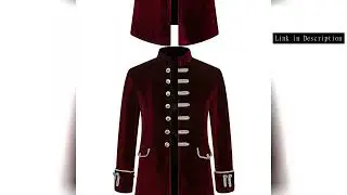 Men Steampunk Gothic Victorian Jacket Vintage Wine Red Velvet Tailcoat Medieval Frock Coat Uniform P