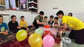 🎊🎂 Sweet surprise for Kasra's birthday celebration by Abu's hands🍫✨
