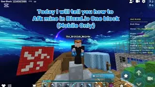 How to afk mine in one block bloxd.io on mobile