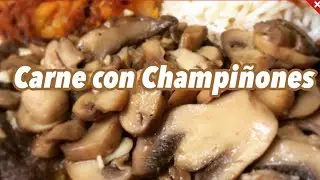 BISTEC CON CHAMPIÑONES |Receta facil |CARNE CON CHAMPIÑONES
