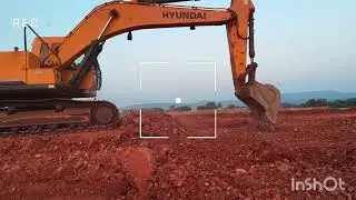 Exavator machine training hyundai 220 model cutting and sifting #new road 