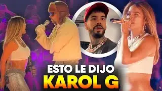 Karol G llega de Sorpresa al Concierto de Bad Bunny. El Gesto de Karol G que volvi&oacute; loco a Anuel