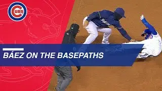 Javy Baez avoids tags, shows smooth moves on bases