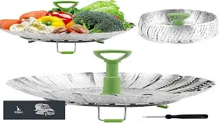 Consevisen Vegetable Steamer Basket for Cooking Food Stainless Steel Veggie Steam Basket