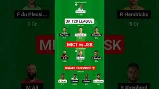 MICT vs JSK Dream11 | MICT vs JSK Dream11 Prediction | JSK vs MICT Dream11 Prediction