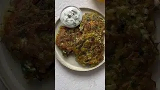 High Protein Zucchini Spinach Fritters 🌱 Full recipe on my Instagram & TikTok @nourish_naturally