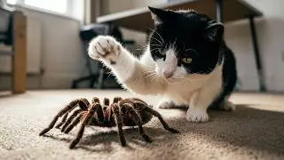 Cat Vs Giant Spider (Tarantula) RC