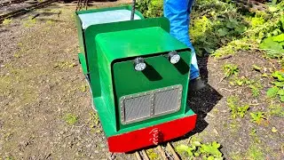 TESTING A HOMEMADE BATTERY 5 INCH GAUGE LOCOMOTIVE (GONE WRONG) - TEES COTTAGE MINIATURE RAILWAY