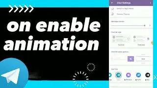 How To Turn On Enable Animation On Telegram App