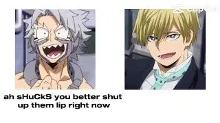 Monoma and Tetsutetsu fighting 