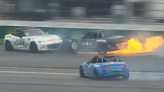 Mazda MX-5 Cup - Daytona - Crashes And Spins (2022)