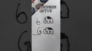 Easy trick to make baby elephants with number '6' and letter 'G'🤯#mehndi #henna #art #tipsandtricks