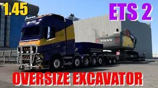 Oversize Volvo Excavator Heavynly Schwertransport with Volvo FH750 10x10