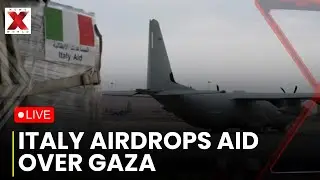 Italian Military Gaza Aid LIVE: Italian Military Airdrops Urgent Aid Over Gaza | NewsX World