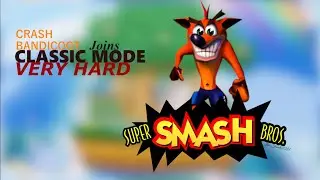 CRASH BANDICOOT in SMASH 64!? | Classic Mode (Vanilla) - Smash Remix