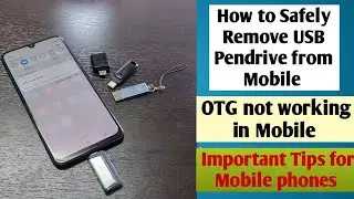 How to Safely Eject USB from Mobile| Important Tips for Mobile |OTG & Pen drive in Mobile Malayalam