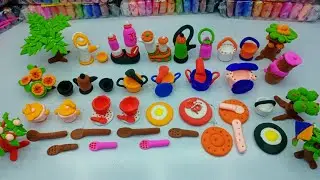 Amazing technique make kitchen set with polymer clay| Miniature clay kitchen set| Primitivekitchen#