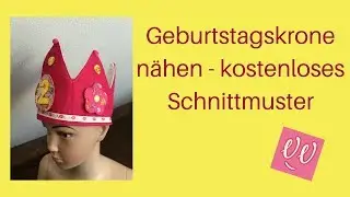 Geburtstagskrone nähen - kostenloses Schnittmuster