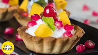 Fruit Tart Banane ki Vidhi | Fruit & Cream Tart Recipe | Mintsrecipes