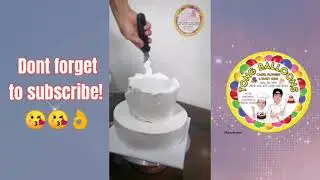 How To Icing 2 Tier Cake  Using Super Stable Boiled Icing