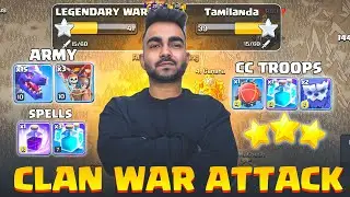 INSANE War Attack with Dragons + Yeti + Clone Blimp | COC War Strategy 2025 | #coc #clashofclans