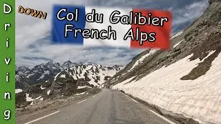 Driving down Col du Galibier towards Briançon The French Alps.