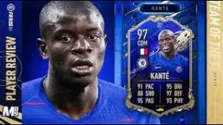 97 TEAM OF THE YEAR KANTE PLAYER REVIEW! MOST INSANE TOTY CARD! BEST PLAYER ON FIFA 20?!?!