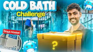I Challenged Everyone in My Hostel at 6 AM 🥶 | Cold Bath for Mystery Gift 😨🎁#winterchallenges 