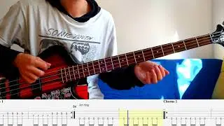 Paper Cuts &ndash; Nirvana &ndash; Bass cover with tabs (4k)