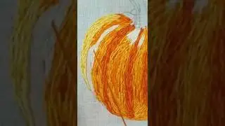 How to embroider a pumpkin - part 12 #pumpkinembroiderydesign #pumpkindecor #halloweendecor #fall