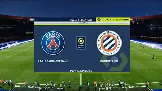 Paris Saint-Germain vs Montpellier | Parc des Princes | 2020-21 Ligue 1 | PES 2021