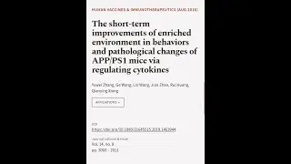 The short-term improvements of enriched environment in behaviors and pathological cha... | RTCL.TV