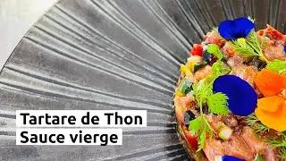 Tartare de thon, sauce vierge