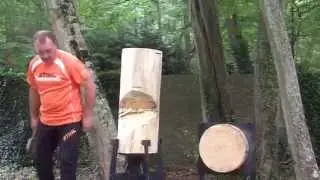Gilles GIGUET, quintuple champion de France Stihl Timbersports : D&eacute;monstration Standing Block Chop