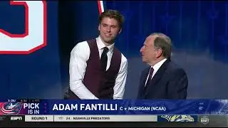 Columbus Blue Jackets select Adam Fantilli 3rd overall