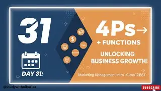 Day 31: Marketing Management Intro | 4Ps + Functions Complete | Class 12  #class12 #cbse #marketing