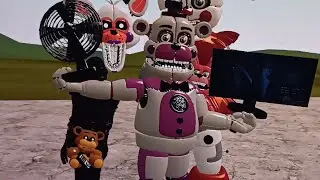 Reviewing the sister location section of the gmod fnaf bundle pack